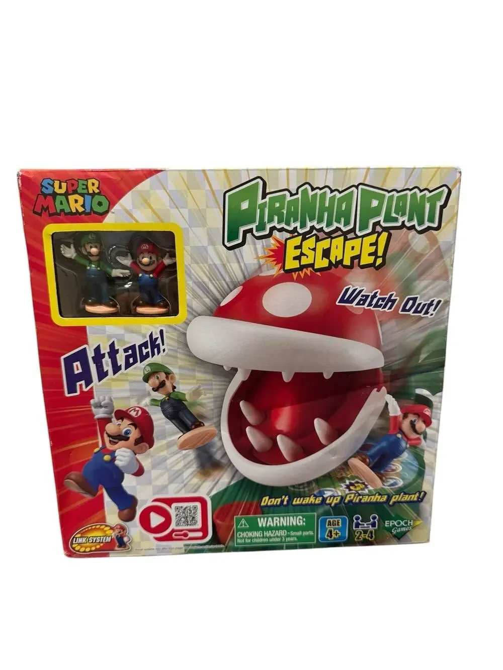 Epoch Games Super Mario Bros. PIRANHA PLANT ESCAPE! New & SEALED 2020 Luigi